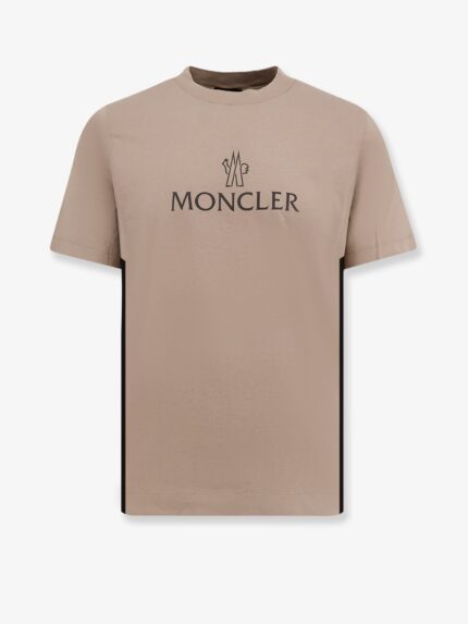 Moncler Cotton T-shirt With Technical Fabric Inserts