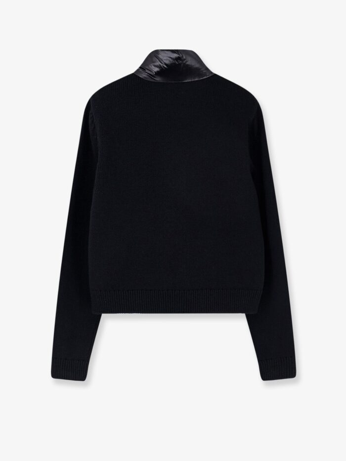 Moncler Down Jacket With Virgin Wool Inserts