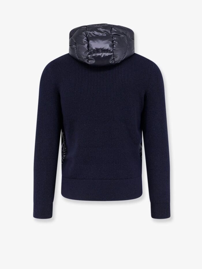 Moncler Down Jacket With Virgin Wool Inserts