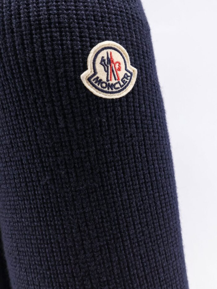 Moncler Down Jacket With Virgin Wool Inserts