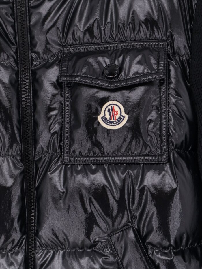 Moncler Down Jacket With Virgin Wool Inserts