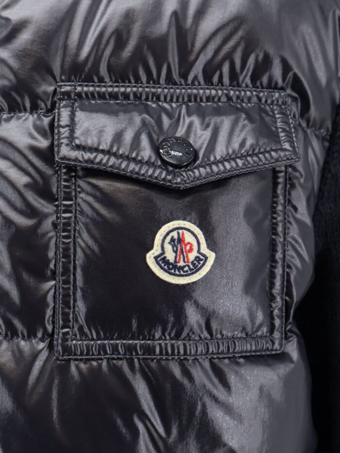 Moncler Down Jacket With Virgin Wool Inserts
