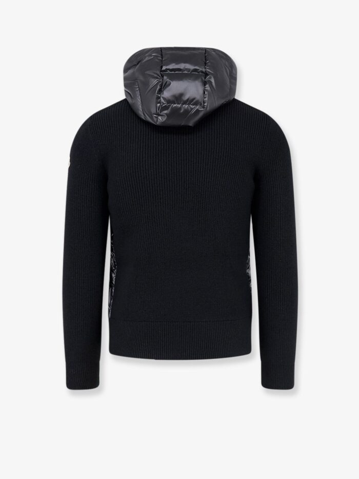 Moncler Down Jacket With Virgin Wool Inserts
