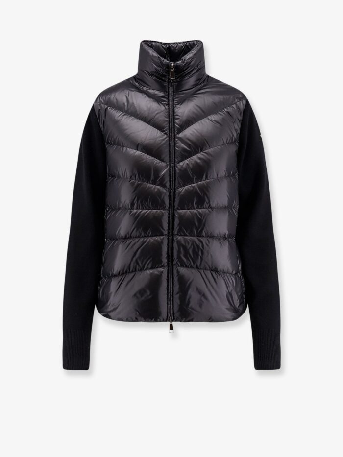 Moncler Down Jacket With Wool Sleeves