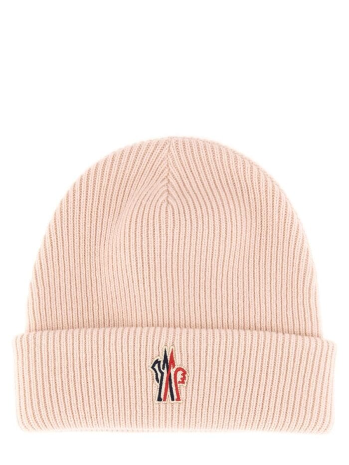 MONCLER GRENOBLE BEANIE HAT WITH LOGO