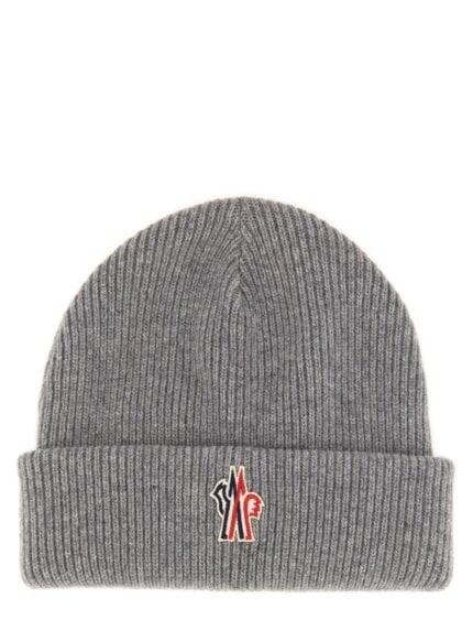 MONCLER GRENOBLE BEANIE HAT WITH LOGO
