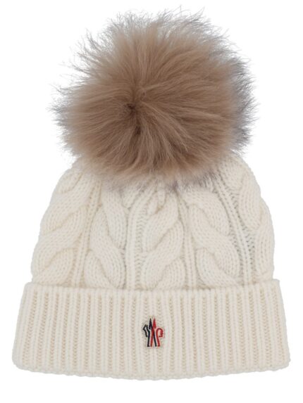 MONCLER GRENOBLE BEANIE WITH POM-POM
