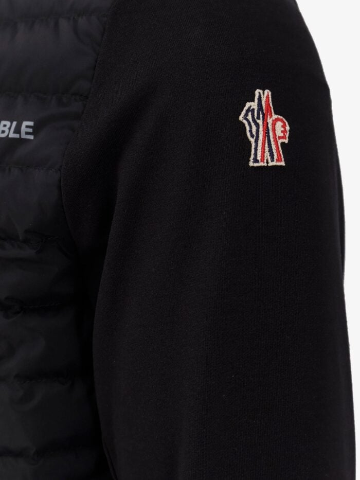 MONCLER GRENOBLE Cotton Blend Cardigan With Padding On The Front