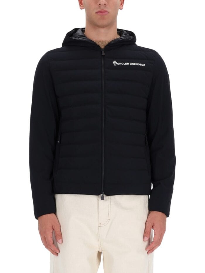 moncler grenoble jacket with zipper and hood MONCLER GRENOBLE JACKET WITH ZIPPER AND HOOD