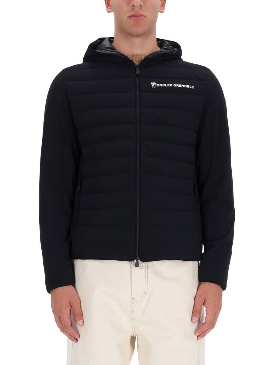 MONCLER GRENOBLE JACKET WITH ZIPPER AND HOOD