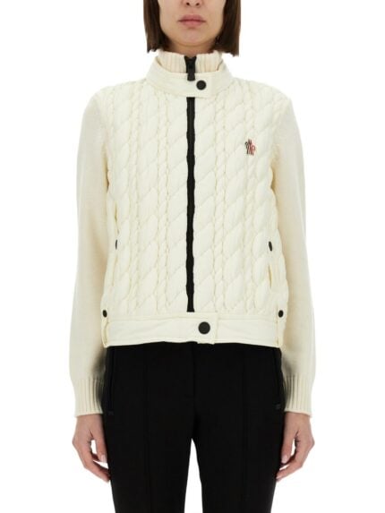 MONCLER GRENOBLE PADDED JACKET WITH WOOL SLEEVES