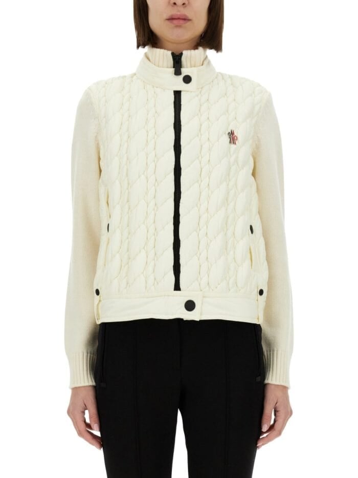 MONCLER GRENOBLE PADDED JACKET WITH WOOL SLEEVES