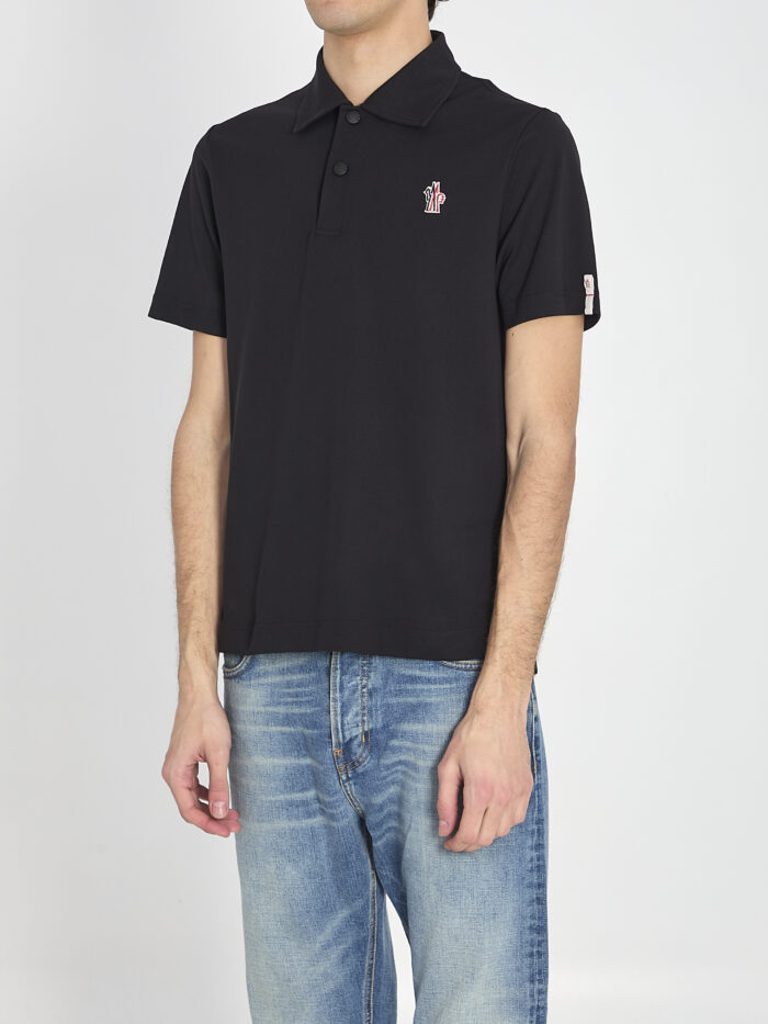 Moncler Grenoble Polo shirt in nylon piqué