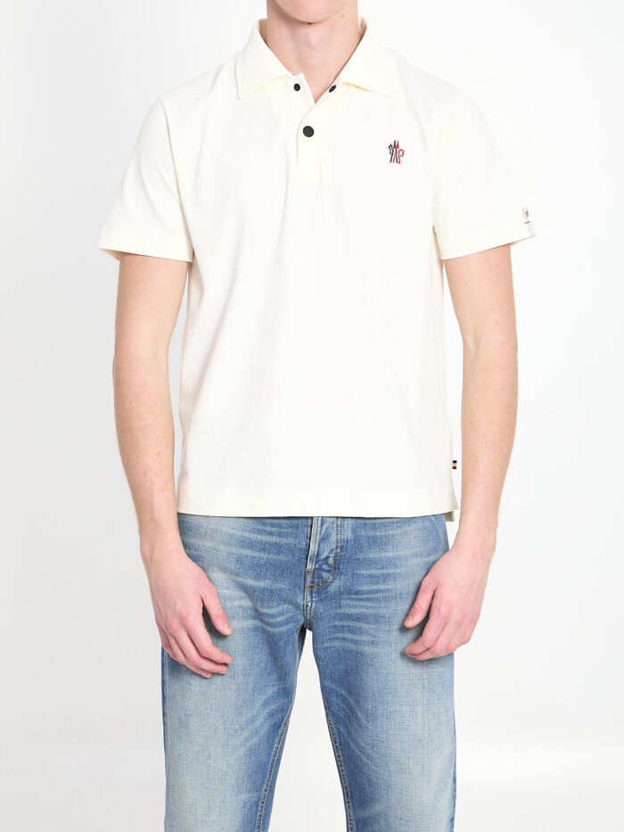 Moncler Grenoble Polo shirt in nylon piqué