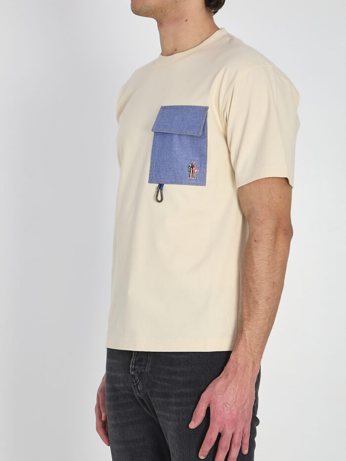 Moncler Grenoble T-shirt with a denim pocket