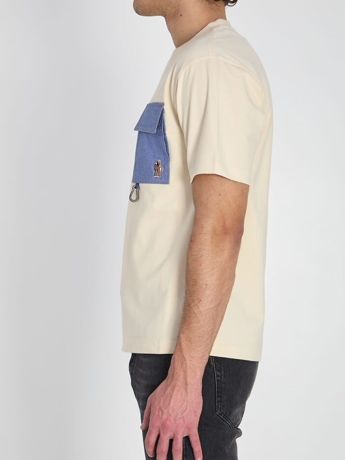 Moncler Grenoble T-shirt with a denim pocket