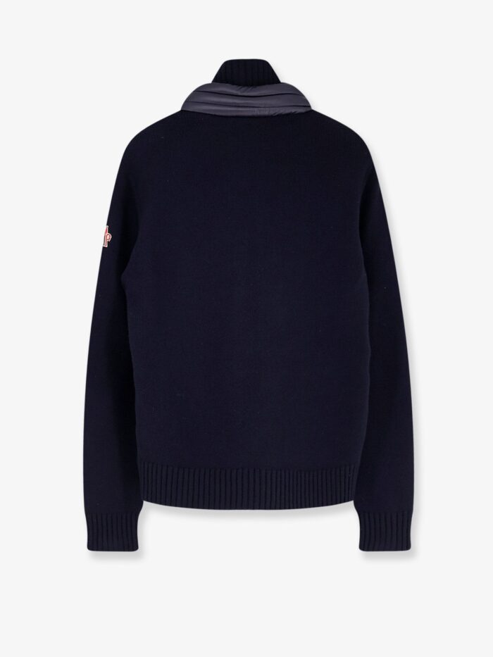 moncler grenoble wool blend jacket with logo detail MONCLER GRENOBLE Wool Blend Jacket With Logo Detail