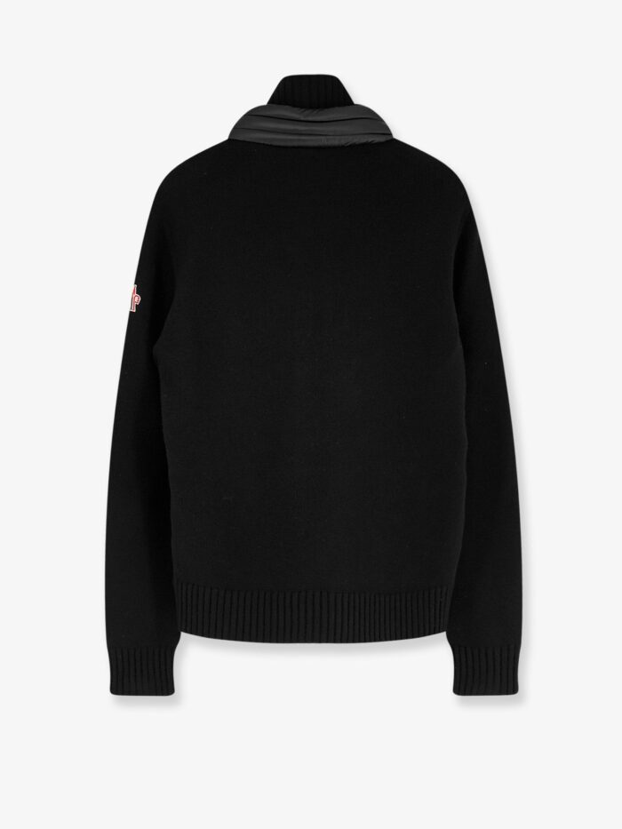 moncler grenoble wool blend jacket with logo detail MONCLER GRENOBLE Wool Blend Jacket With Logo Detail