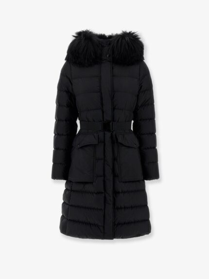Moncler Khloesse Nylon Long Down Jacket
