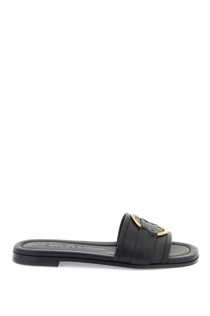 MONCLER Leather Bell Slides For