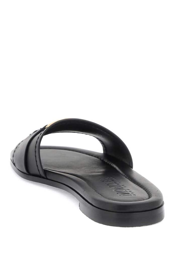 MONCLER Leather Bell Slides For