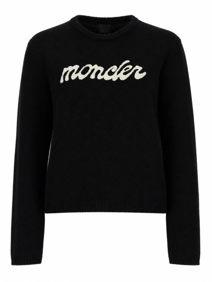 Moncler MAGLIA CON LOGO A CONTRASTO