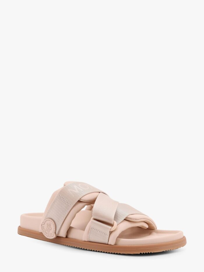 Moncler Mon Summer Leather Sandals With Nylon Details