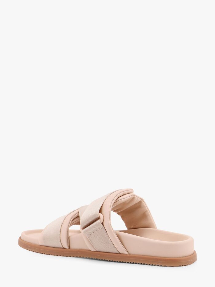 Moncler Mon Summer Leather Sandals With Nylon Details
