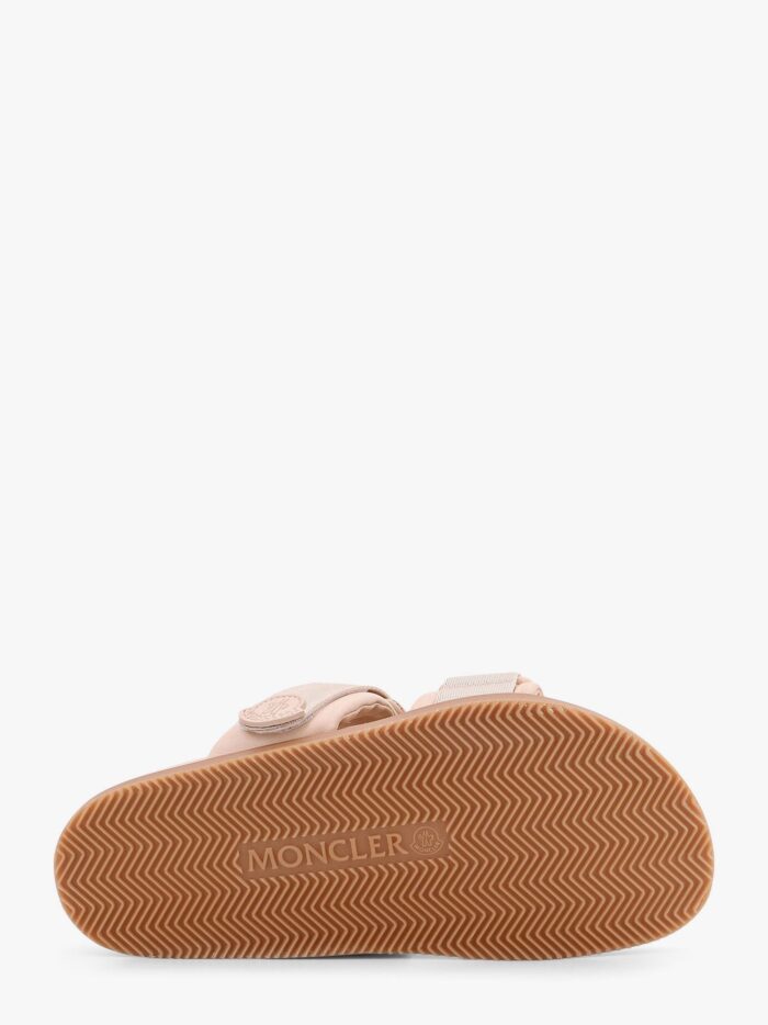 Moncler Mon Summer Leather Sandals With Nylon Details