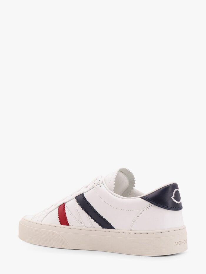 Moncler Monaco2 Leather Sneakers With Logo Print