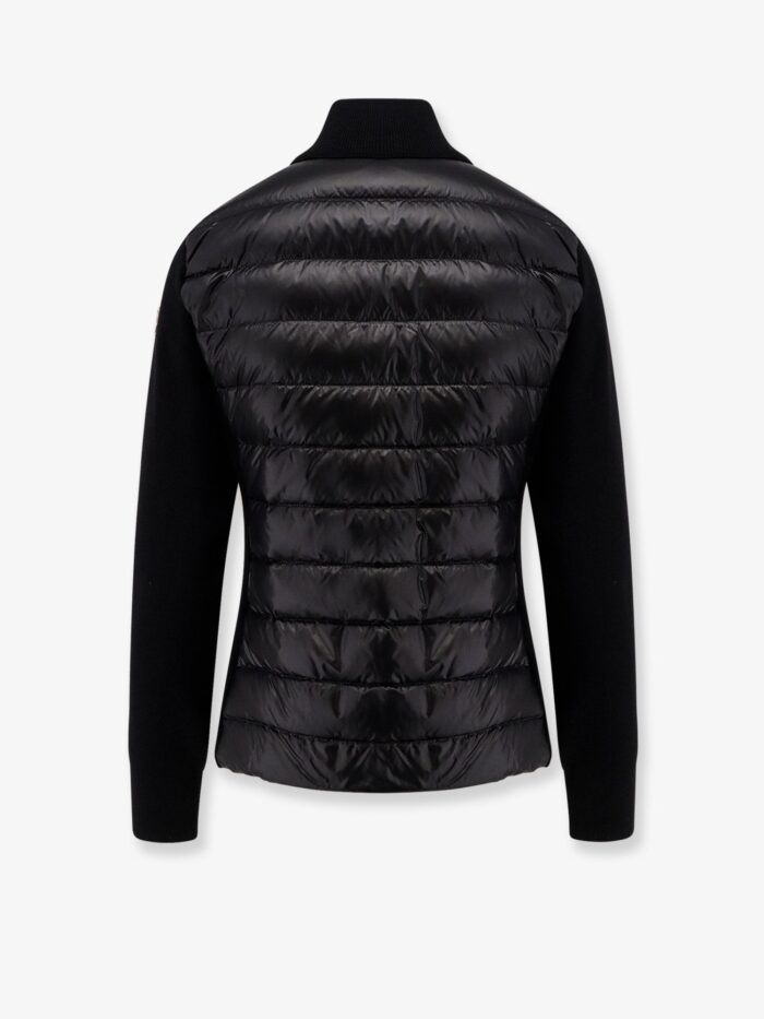 Moncler Nylon Down Jacket With Virgin Wool Inserts
