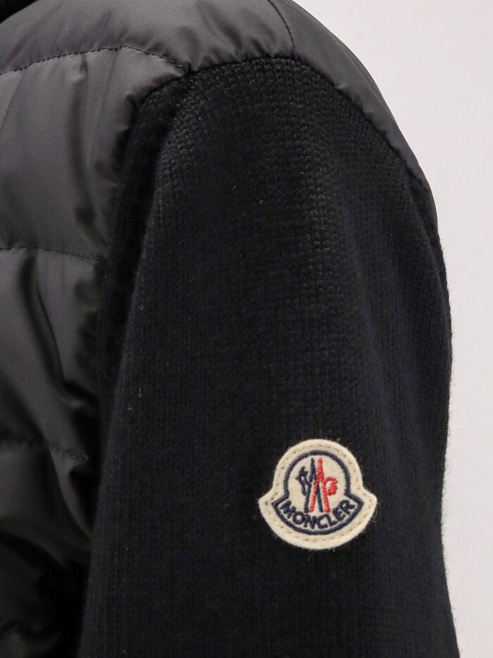 Moncler Nylon Down Jacket With Virgin Wool Inserts
