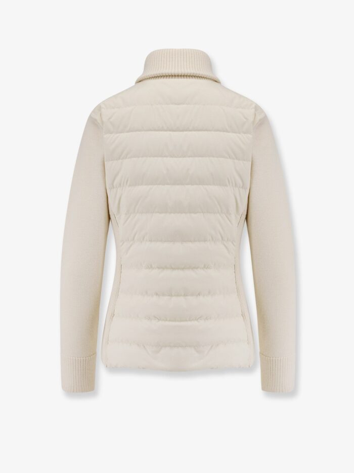 Moncler Nylon Down Jacket With Virgin Wool Inserts