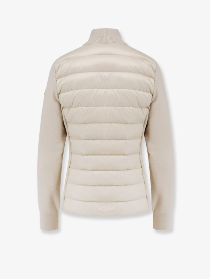 Moncler Nylon Down Jacket With Virgin Wool Inserts