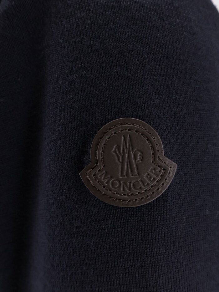 Moncler Nylon Down Jacket With Wool Sleeves