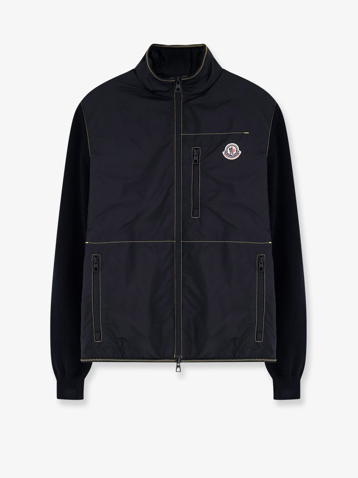 Moncler Nylon Jacket With Cotton Inserts