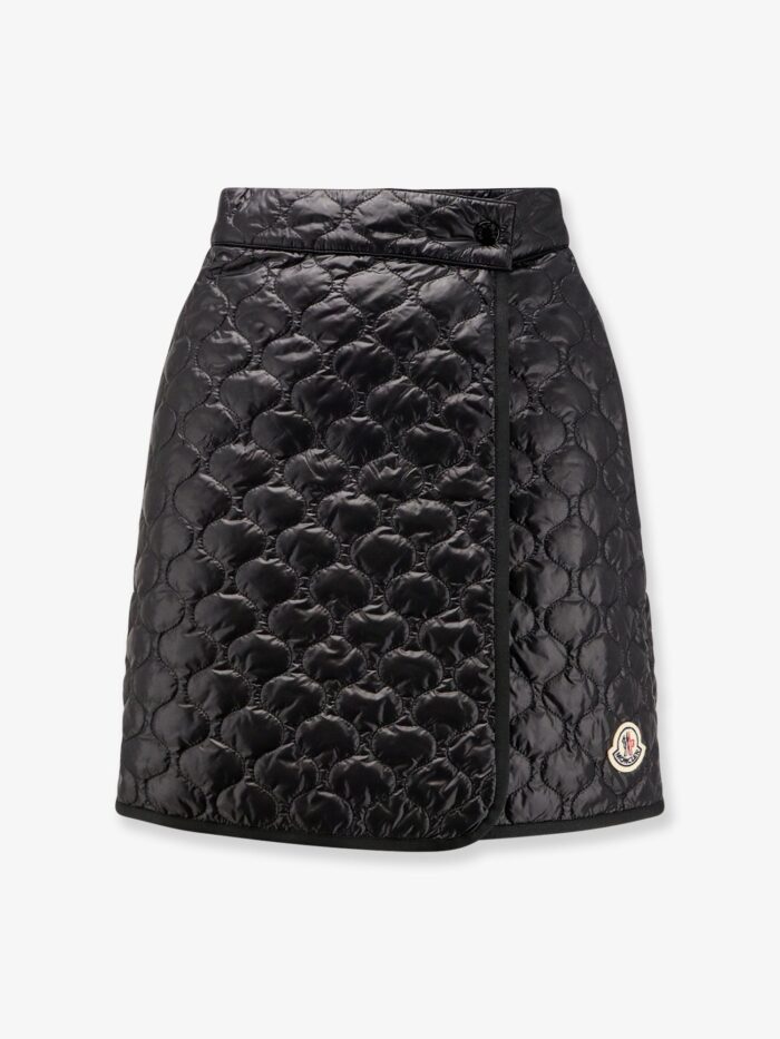 Moncler Nylon Skirt With Logo Patch