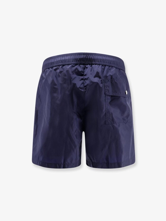 Moncler Nylon Swim Shorts With Side Logo Patch