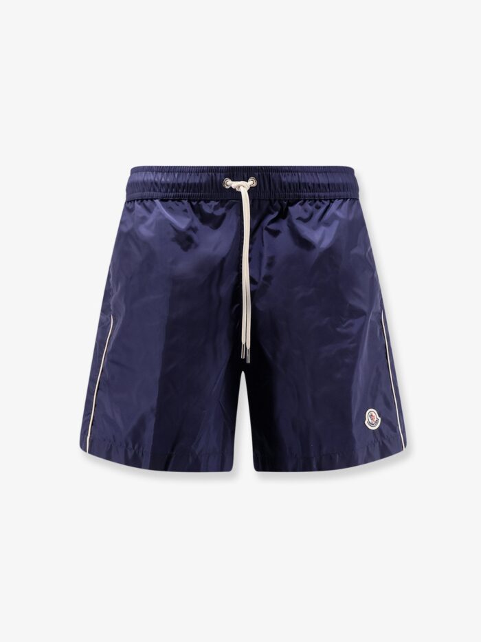 Moncler Nylon Swim Shorts With Side Logo Patch