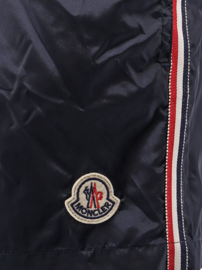 Moncler Nylon Swim Trunks With Logo Patch On The Bottom