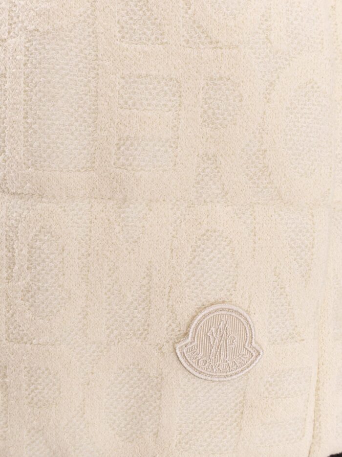 Moncler Padded Cotton Blend Vest With All-over Logo