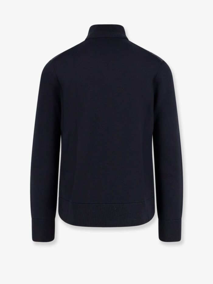 Moncler Padded Down Jacket With Wool Blend Sleeves