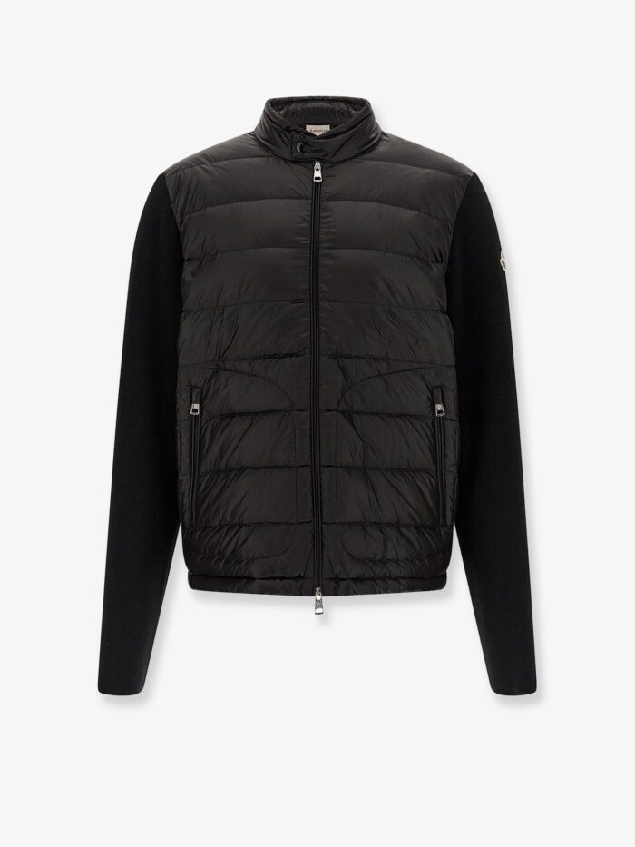 moncler padded jacket/cardigan with wool inserts Moncler Padded Jacket/Cardigan With Wool Inserts