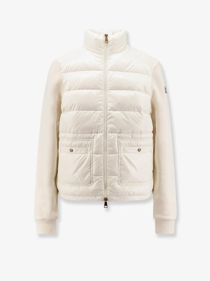 moncler padded jacket with fabric details Moncler Padded Jacket With Fabric Details