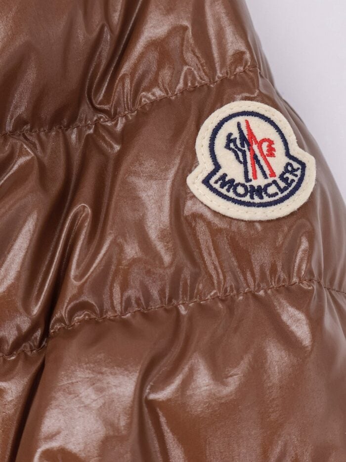 Moncler Papillon Down Jacket With Logo Patch