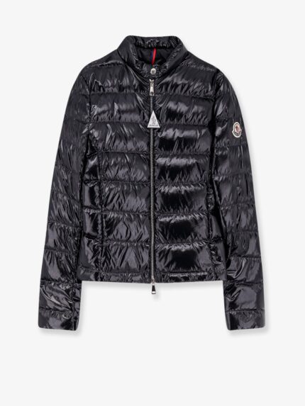 Moncler Papillon Down Jacket With Logo Patch