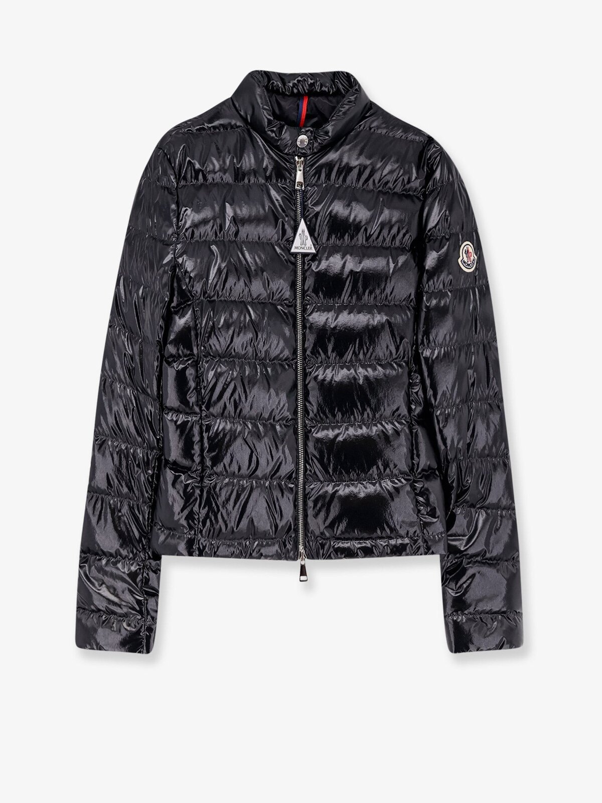 Moncler Papillon Down Jacket With Logo Patch