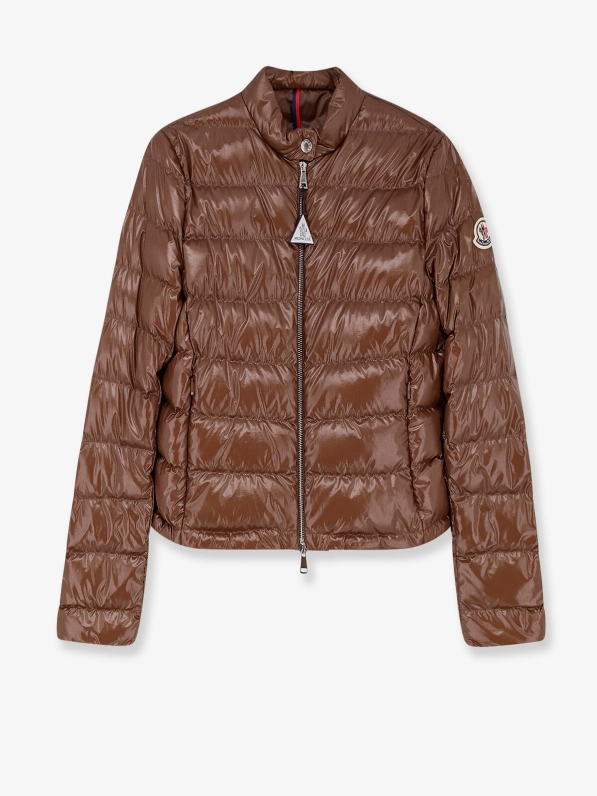 Moncler Papillon Down Jacket With Logo Patch