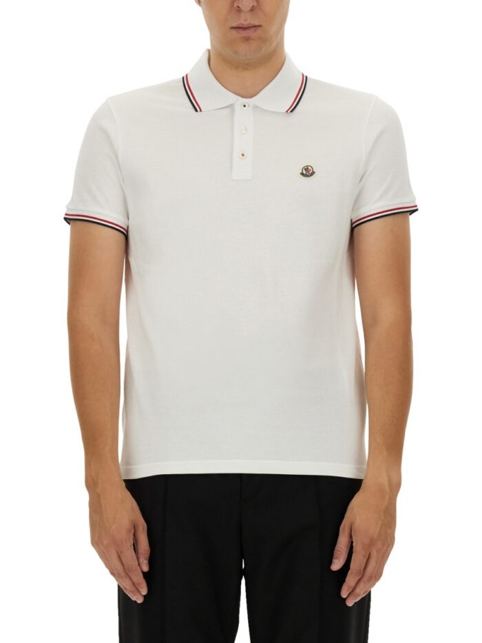 moncler polo with logo patch Moncler POLO WITH LOGO PATCH