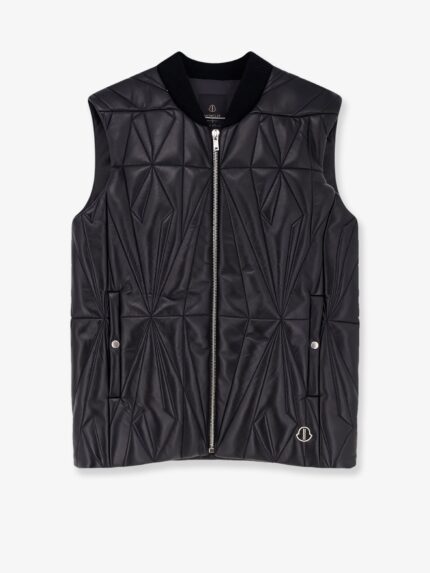 MONCLER + RICK OWENS Geocamo Flight Leather Vest